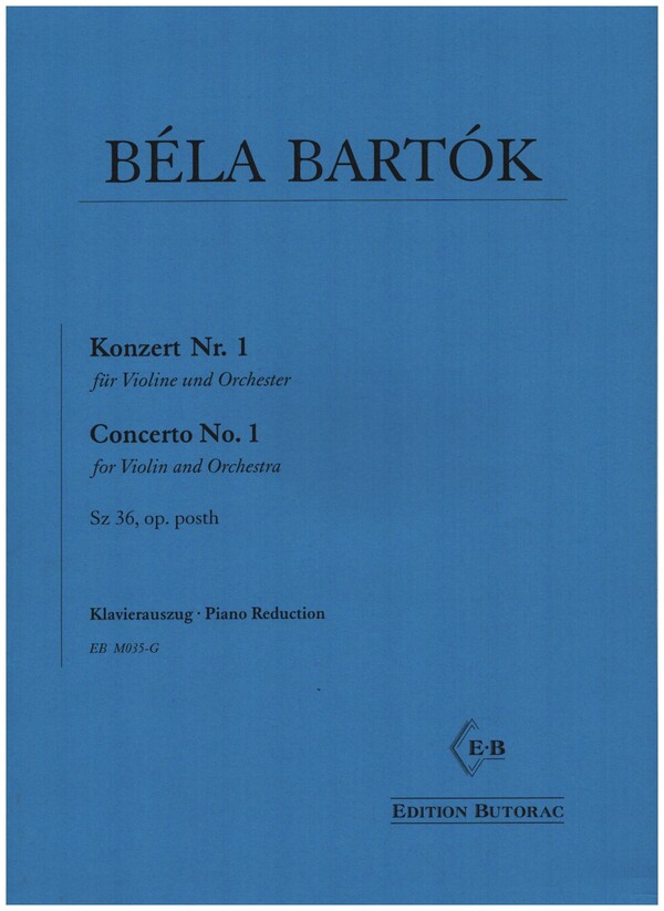 Konzert Nr.1 Sz.36 op.posth für Violine und Orchester