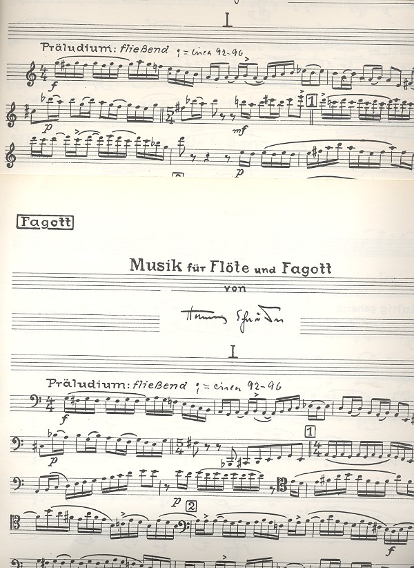 Musik für Flöte und Fagott