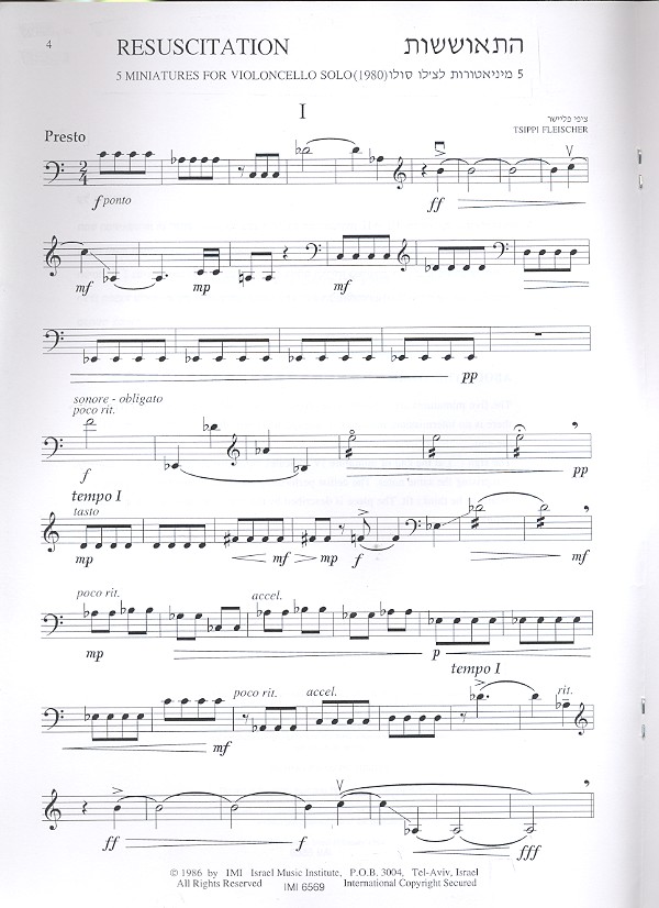 Resuscitation for violoncello