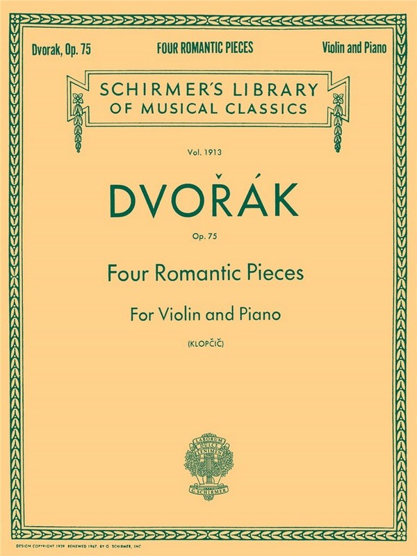 4 romantische Stücke op.75 für Violine