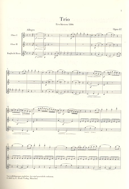 Trio C-Dur op.87  und  Variationen C-Dur WoO28
