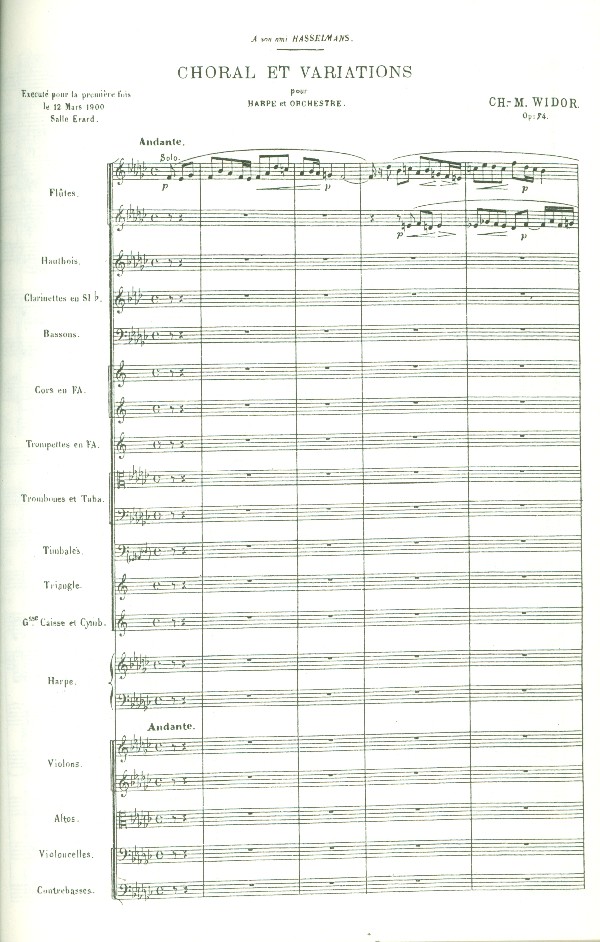 Chorale et Variations op.74 für Harfe