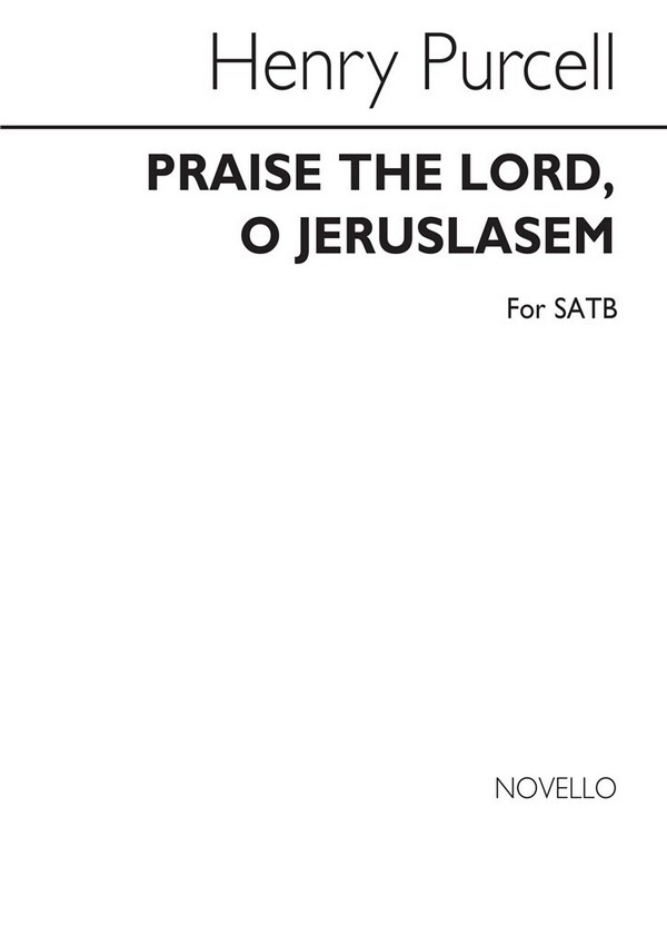 Praise the Lord Jerusalem for mixed chorus