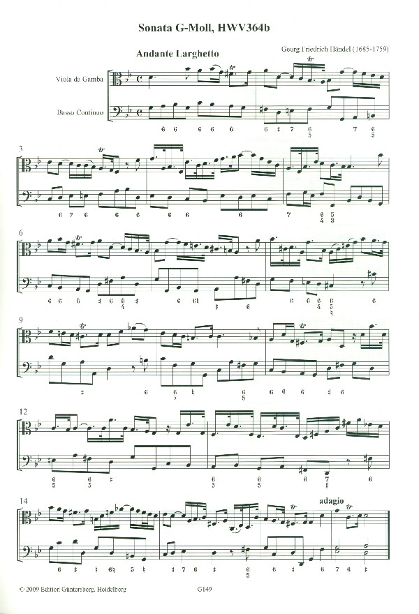 Sonate g-Moll HWV364b für