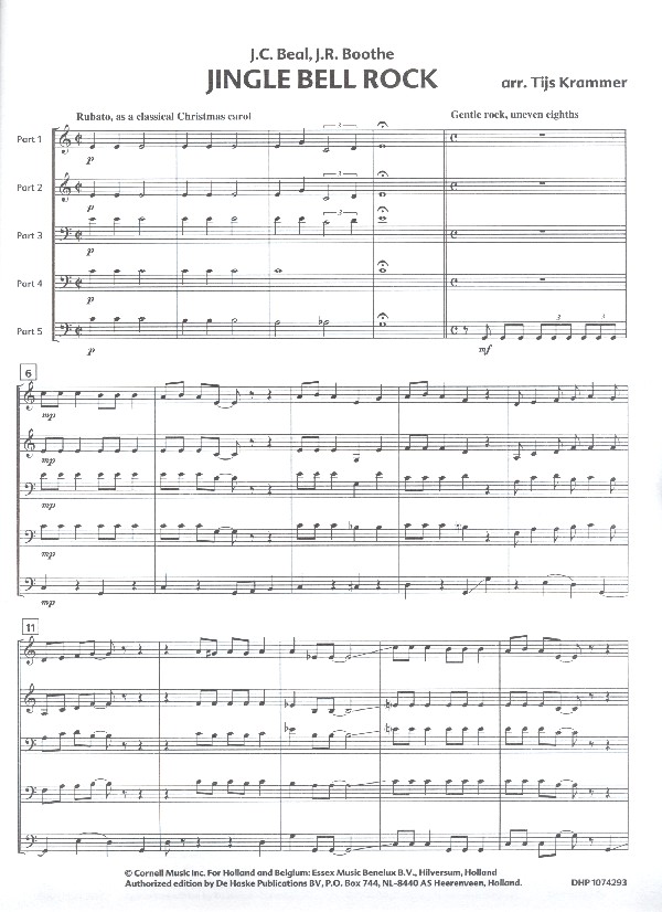 Jingle Bell Rock: für 5 Bläser