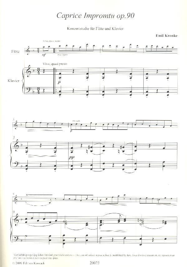Caprice Impromtu op.90 für Flöte
