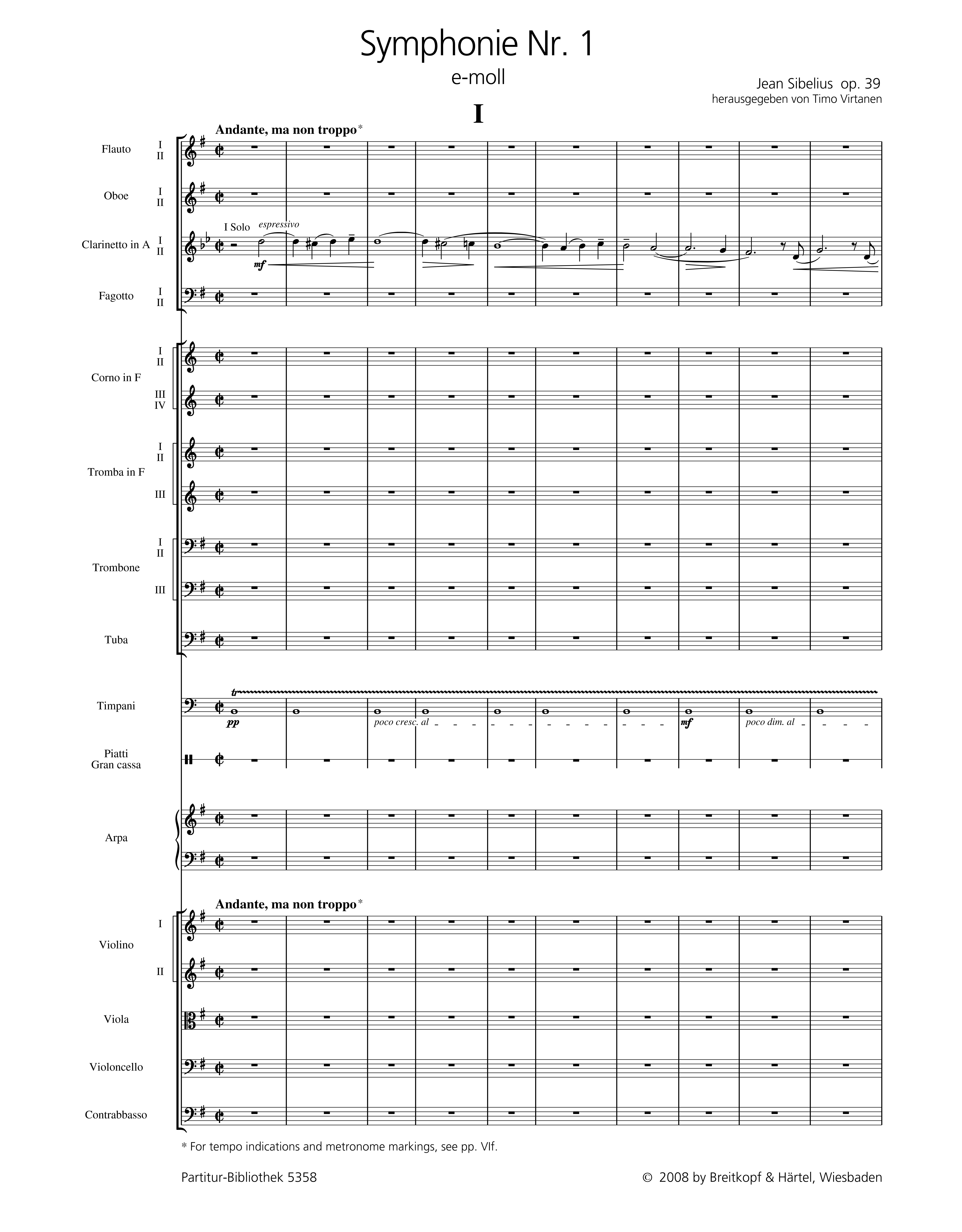 Sinfonie e-Moll Nr.1 op.39