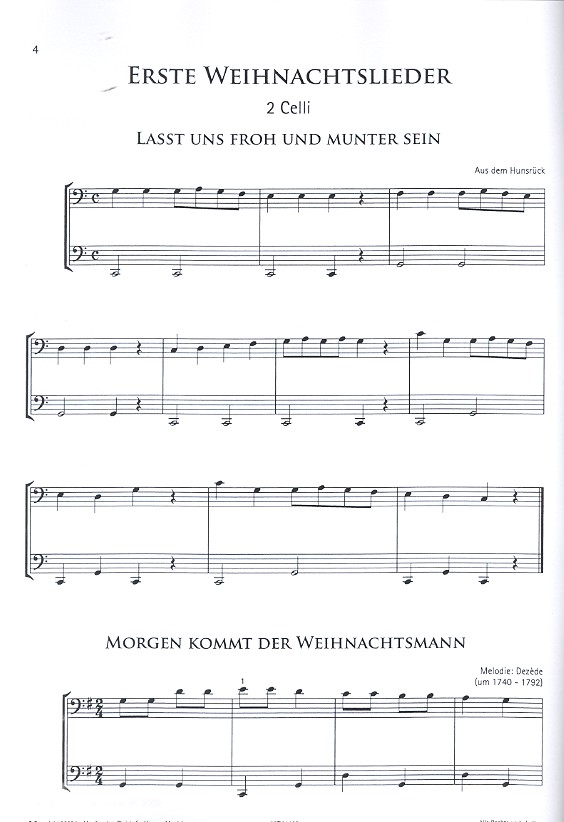 Erste Weihnachtslieder