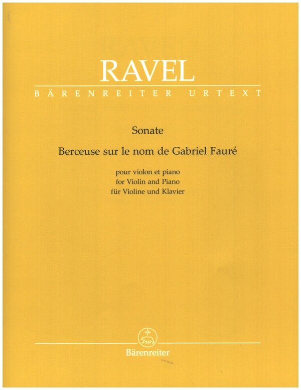 Sonate  und  Berceuse sur le nom de Fauré