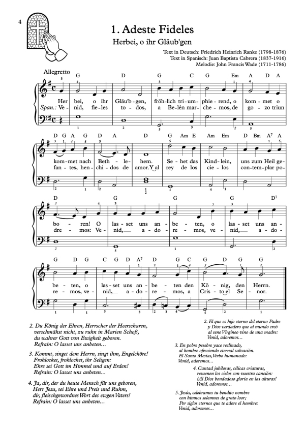 Weihnachtslieder für Klavier