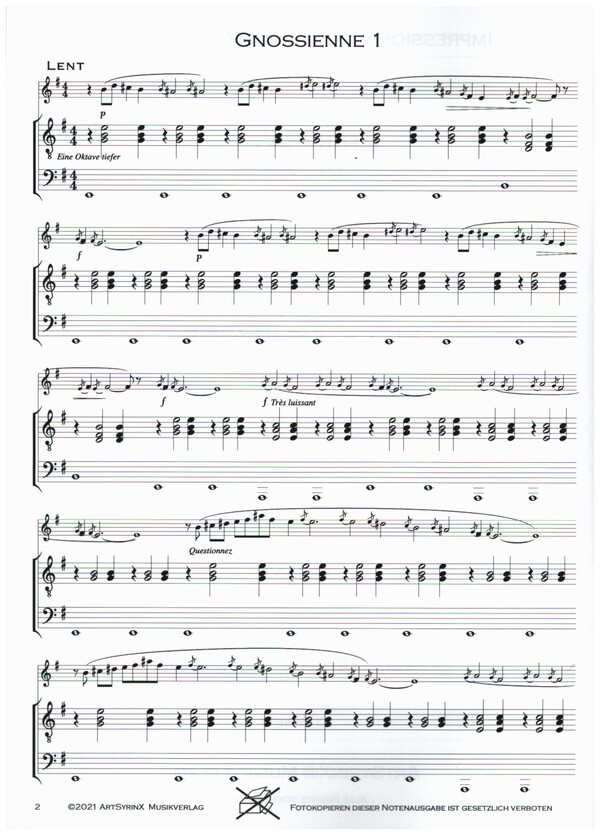Gnossiennes Nr.1-7 und Gymnopédies Nr.1-3