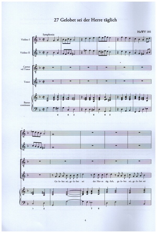 Gelobet sei der Herre täglich HaWV181