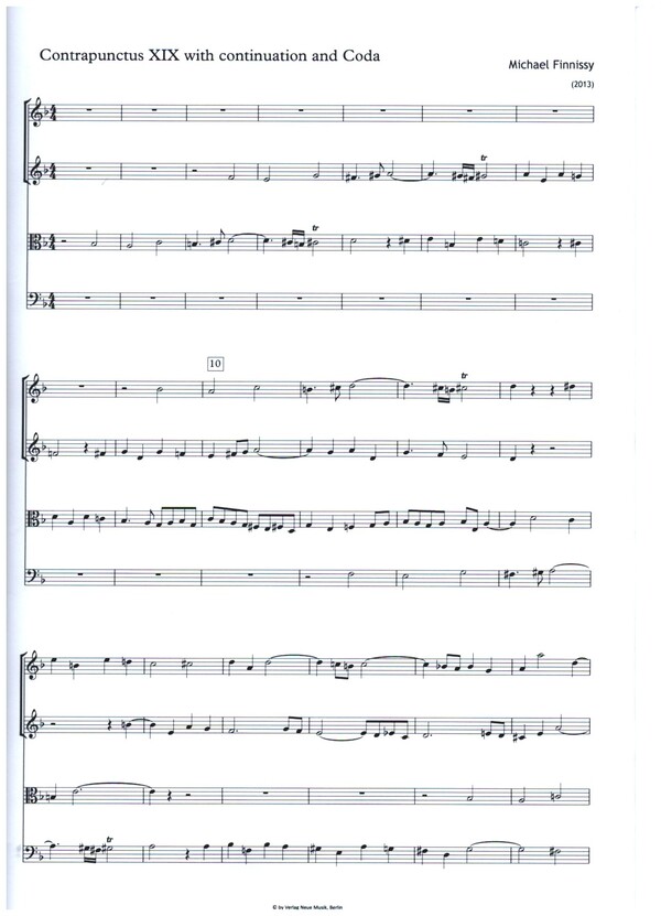 Continuation and Coda to the unfinished Contrapunctus in The Art of Fu