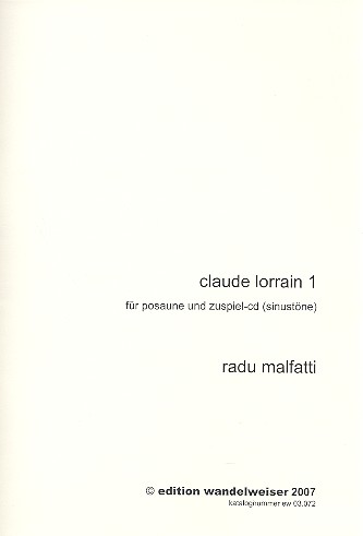 Claude Lorrain 1 für Posaune und CD