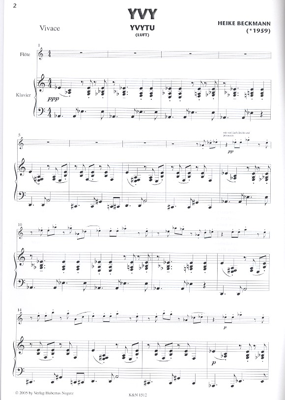 Yvy für Flöte und Klavier