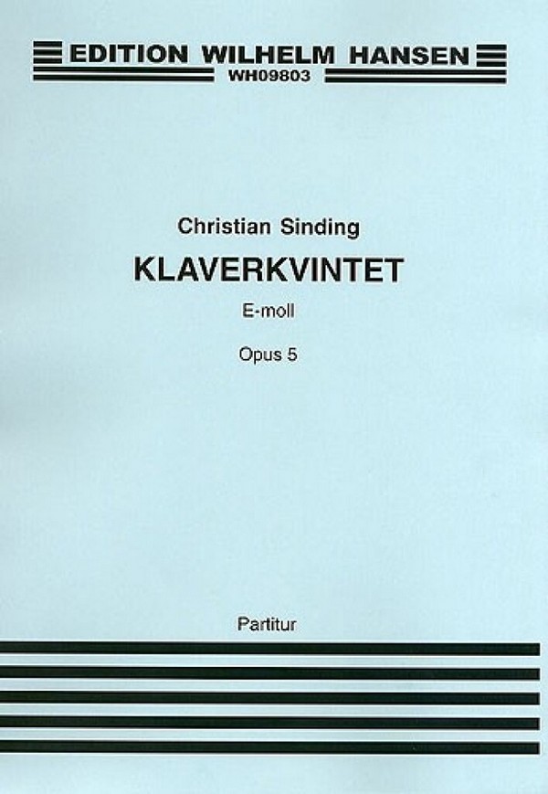 Quintett e-Moll op.5 für Klavier,