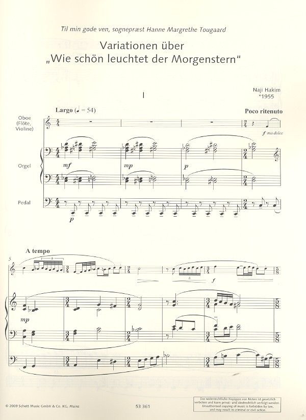 Variationen über Wie schön leuchtet der Morgenstern