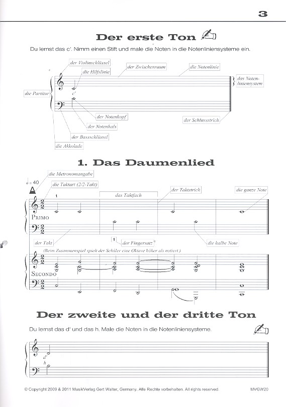 Klavierbuch für die Jüngsten Band 1