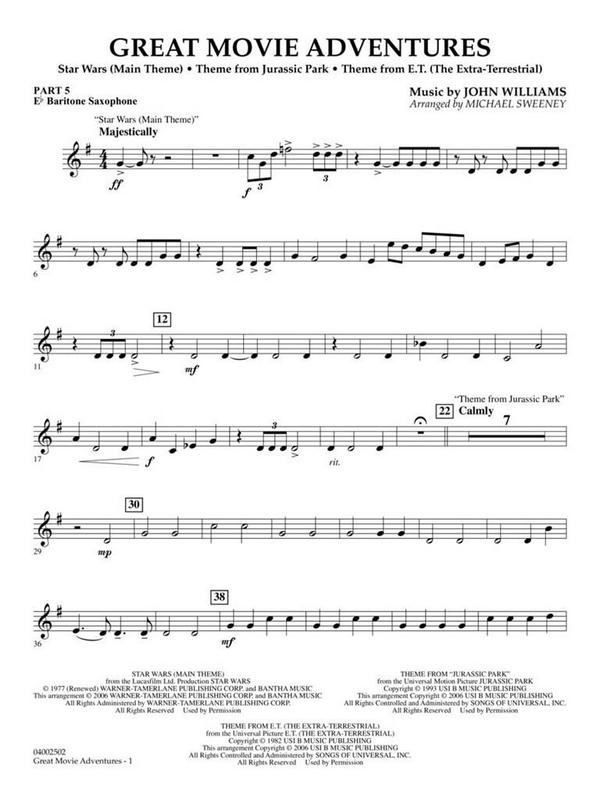 Great Movie Adventures (Medley):