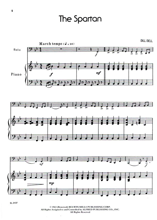Tuba Solos Level 2 for tuba and piano