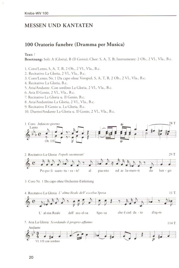 Johann Ludwig Krebs Thematisch-