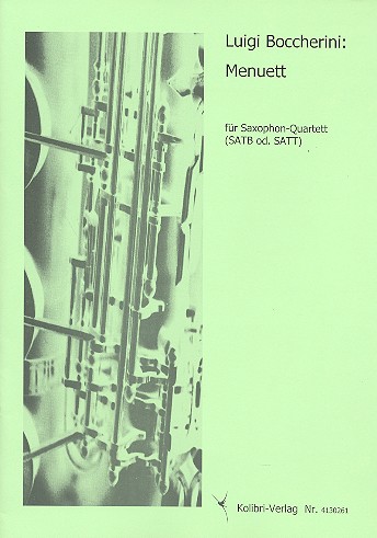 Menuett für 4 Saxophone (SATBar/SATT)