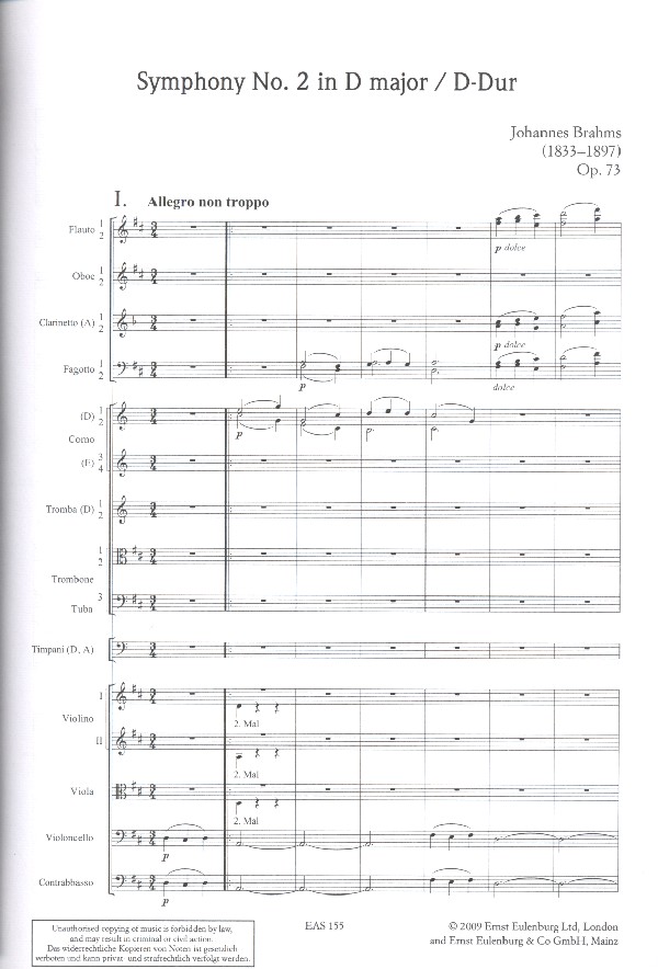 Sinfonie D-Dur Nr.2 op.73 (+CD)