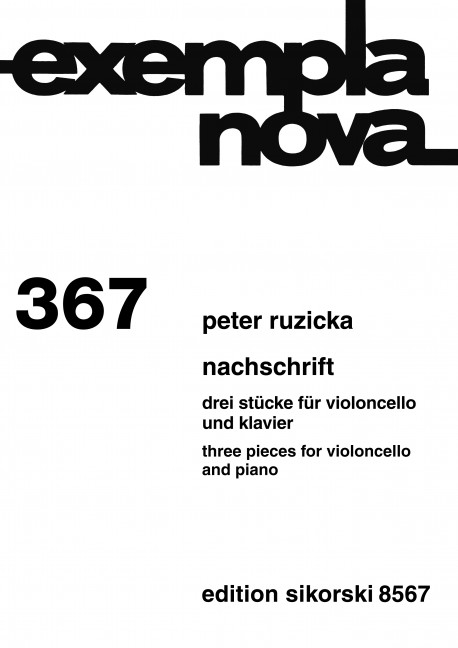 Nachschrift für Violoncello und Klavier