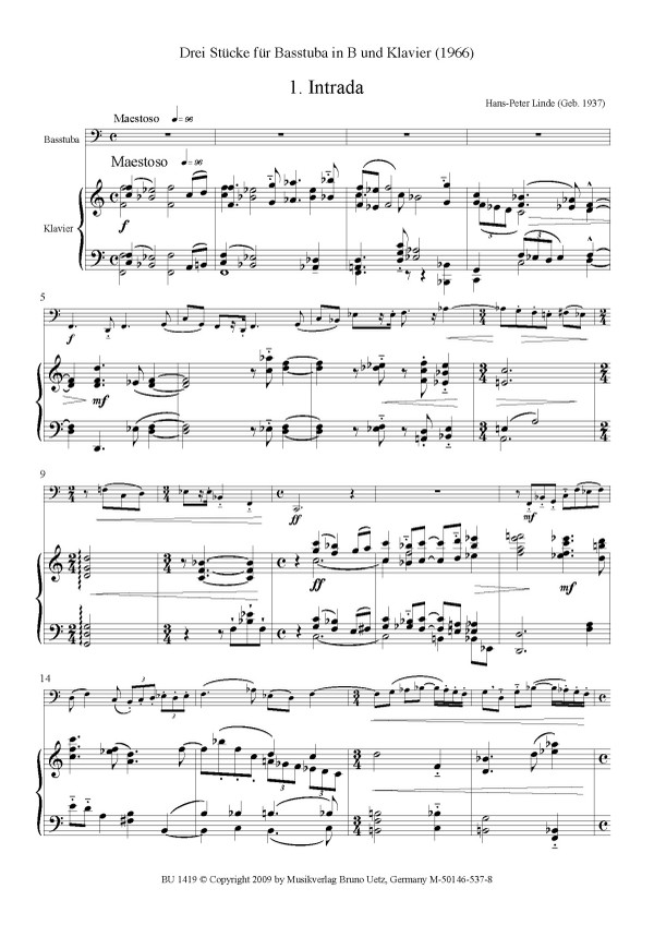 3 Stücke für Tuba und Klavier