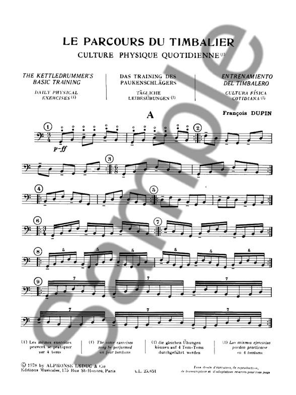 Le parcours du timbalier pour timbales