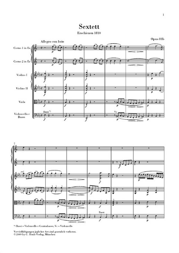 Sextett Es-Dur op.81b