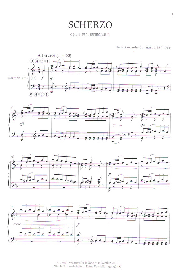 Scherzo d-Moll op.31 für Harmonium