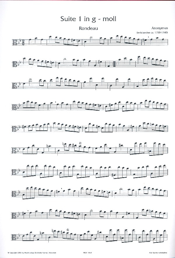 5 Suiten von 1740 Band 1 (Nr.1-3) für Viola