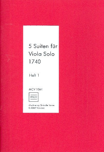 5 Suiten von 1740 Band 1 (Nr.1-3) für Viola