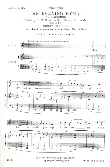 Evening Hymn on a Ground