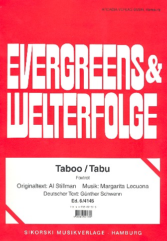 Taboo: für Klavier/Gesang/Gitarre