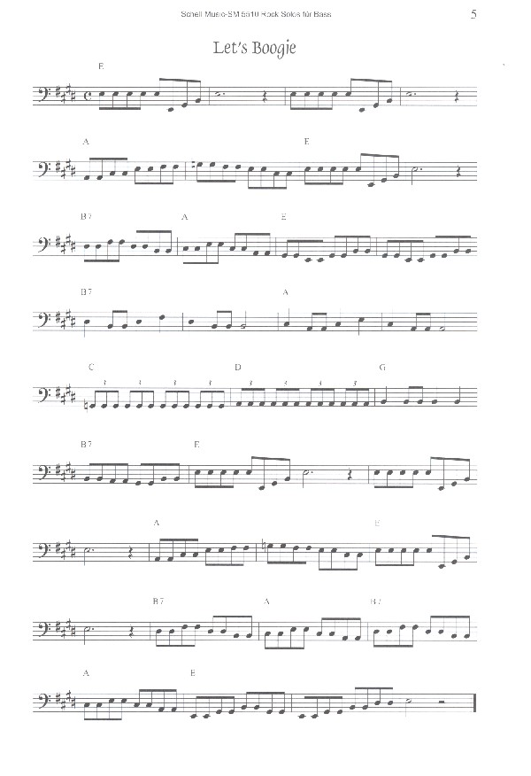 Rock Solos: für E-Bass (Posaune/Cello)