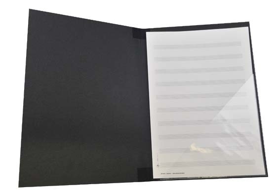 Notenmappe Sänger schwarz Karton