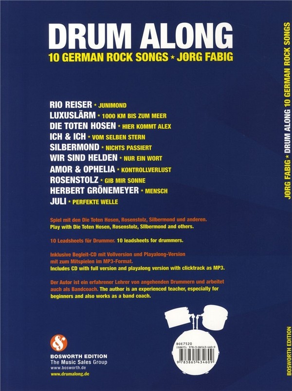 Drum along - 10 German Rock Songs (+CD):