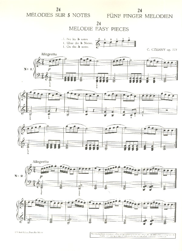 24 Fünf-Finger-Melodien op.777