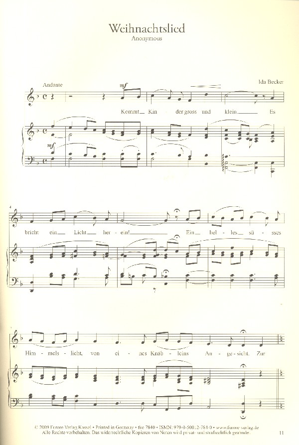 Weihnachtslieder von Komponistinnen Band 2