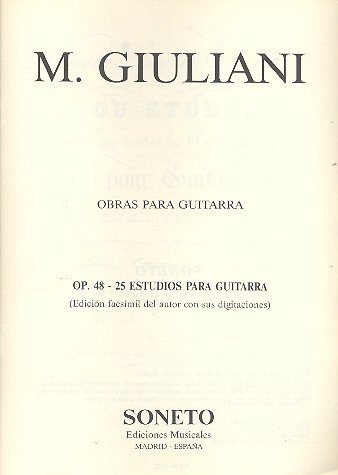 25 Estudios op.48 para guitarra