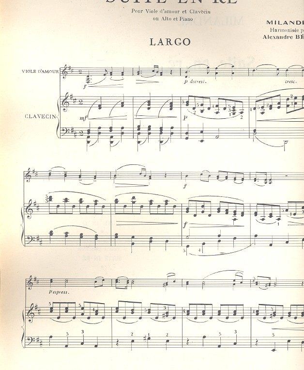 Suite D-Dur für Viola d'amore und