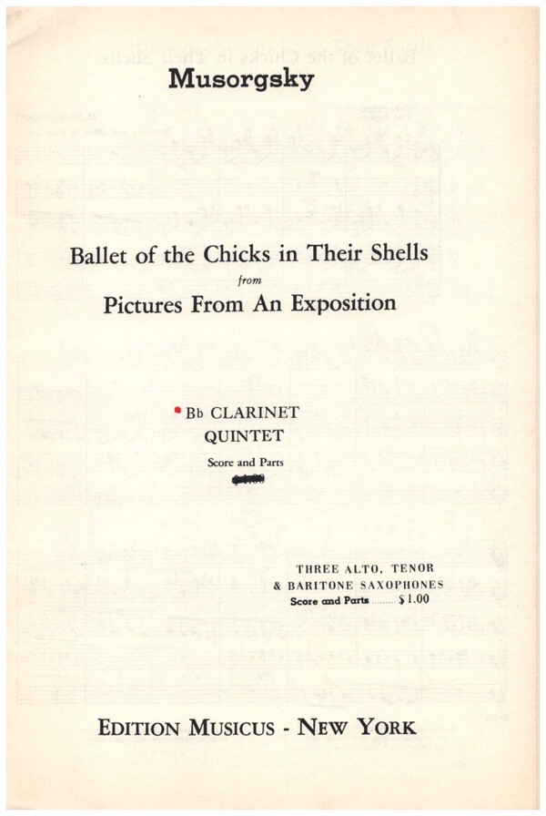 Ballet of the Chicks in their Shells