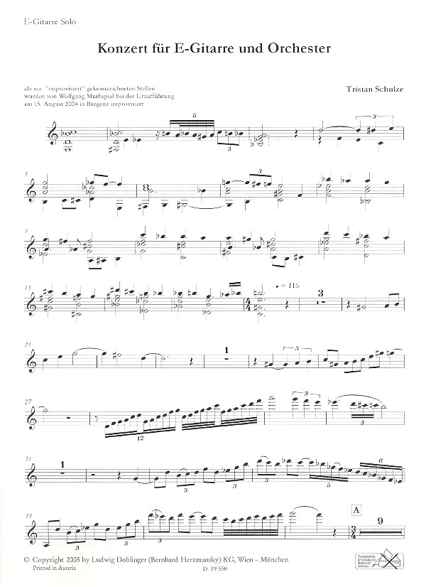 Konzert für E-Gitarre und Orchester