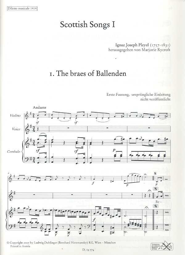 32 schottische Lieder Band 1 (Nr.1-14)