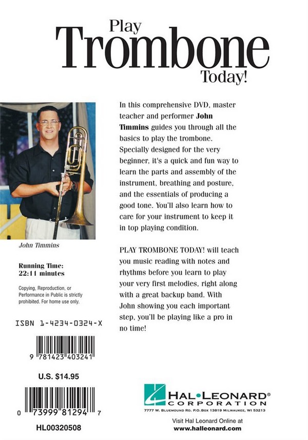 Play Trombone today DVD