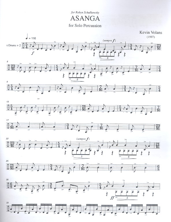 Asanga for solo percussion