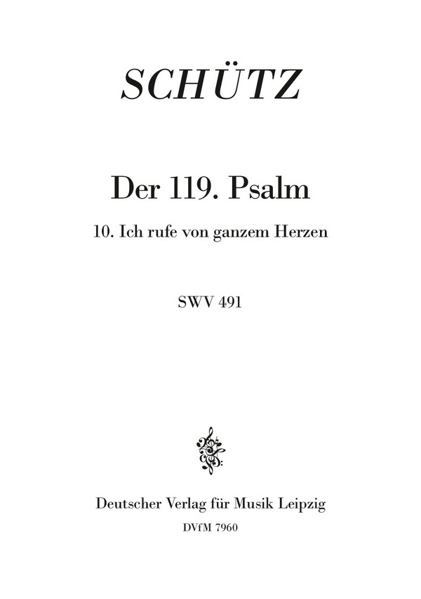 Ich rufe von ganzem Herzen SWV491