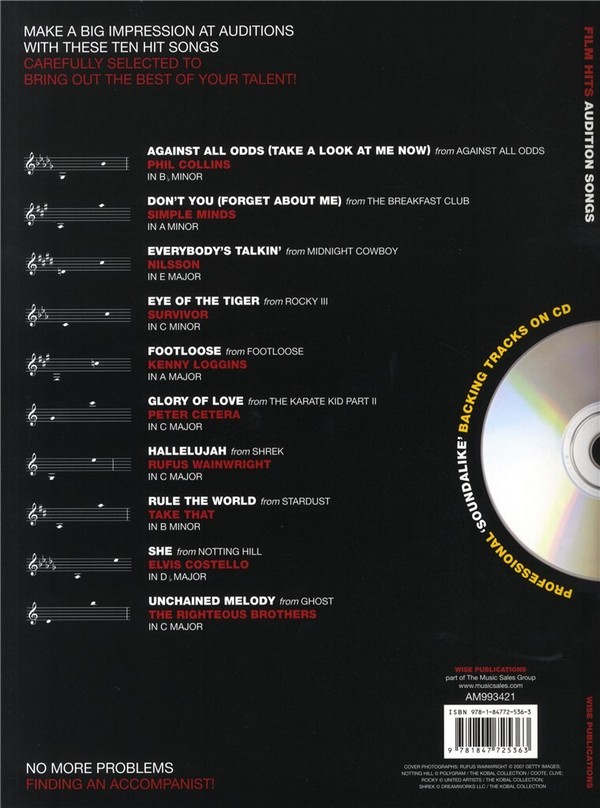 Film Hits (+CD): for male voice